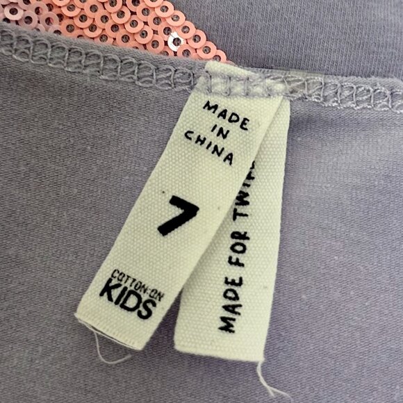 Cotton On Kids Girls Purple Tulle Rainbow Dress - Picture 10 of 11